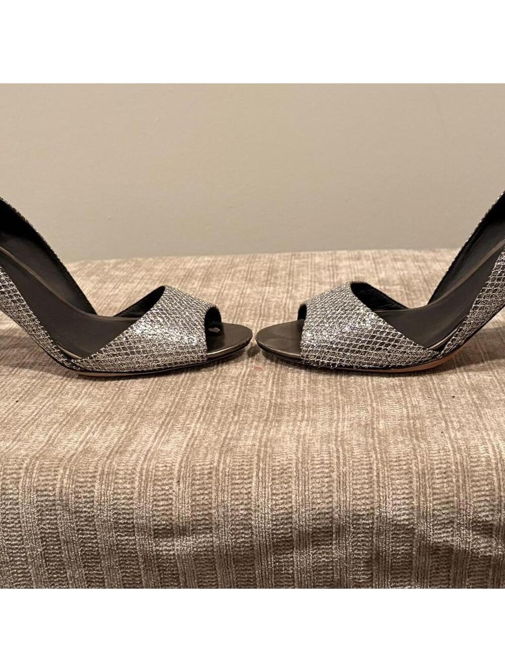 Cole Haan Women's Silver Peep Toe High Heels Size 8.5B